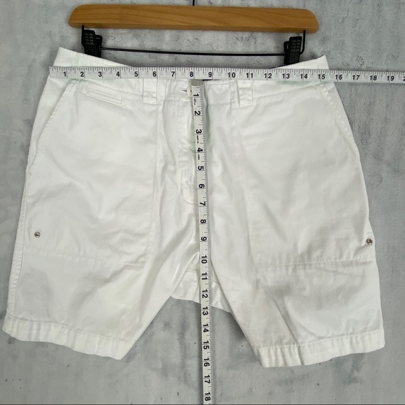 White Shorts Jones New York Signature Womens Size 8 Cotton High Rise Pockets - Picture 7 of 12
